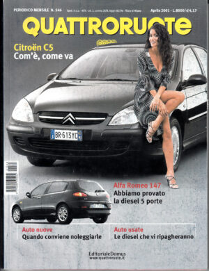 Quattroruote n. 546 Aprile 2001 - Chrysler Voyager, Ford Mondeo, Alfa Romeo 147
