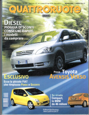 Quattroruote n. 550 Agosto 2001 con Allegato Ford Focus