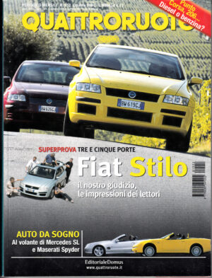 Quattroruote n. 552 Ottobre 2001 con Allegato Libretto Rosso Assicuraz. + Le Auto 2002 + Targasys