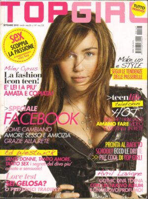 Rivista Magazine Top Girl n. 147 - Settembre 2010. In copertina Miley Cyrus