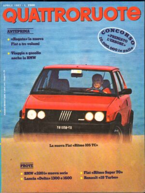 Quattroruote n. 330 Aprile 1983 - BMW 320i, Lancia Delta 1300 e 1600, Fiat Ritmo