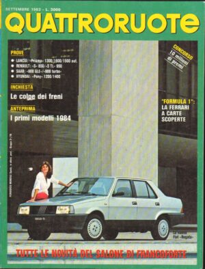 Quattroruote n. 335 Settembre 1983 - Lancia Prisma, Renault 5, Saab 900 GLE