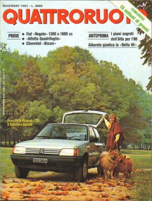 Quattroruote n. 337 Novembre 1983 - Fiat Regata, Alfetta Quadrifoglio, Chevrolet