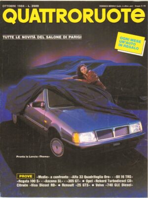Quattroruote n. 348 Ottobre 1984 - Alfa 33 Quadrifoglio, BX 16 TRS, Regata 100 S