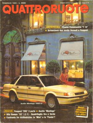 Quattroruote n. 352 Febbraio 1985 - Peugeot 205, Austin Montego, Alfa Romeo