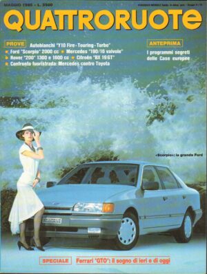 Quattroruote n. 355 Maggio 1985 - Autobianchi Y10 Fire Touring Turbo, Ford Scorpio