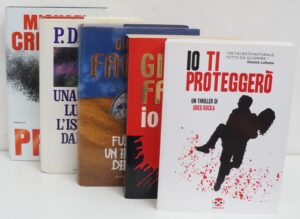 Lotto n. 5 Romanzi Gialli Thriller di Autori Vari. Lotto come da immagine