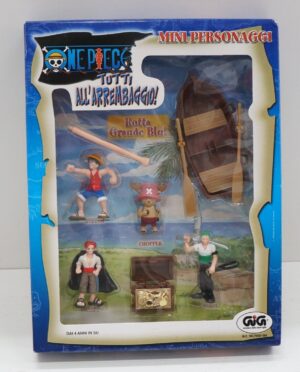 One Piece all'Arrembaggio. Mini Personaggi: Rubber, Chopper, Shanks, Zoro. Action Figure. GIG