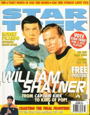 Star Trek The Official Montly Magazine n. 72 - November 2000 Con Poster. Rivista in Inglese