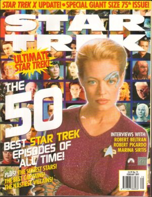 Star Trek The Official Montly Magazine n. 75 - February 2001 Con Poster. Rivista in Inglese