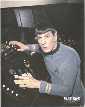 Fotografia Star Trek signor Spock interpretato da Leonard Nimoy. 2001 Paramount Picture