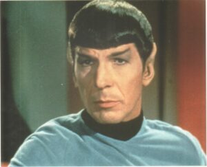 Fotografia Star Trek signor Spock interpretato da Leonard Nimoy su carta fotografica