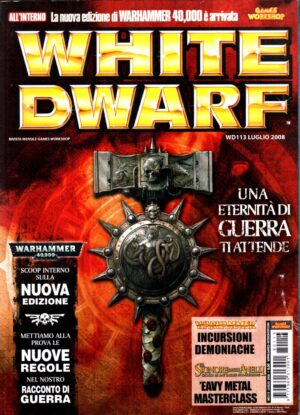 Rivista White Dwarf WD n.113 Luglio 2008. Warhammer ed. Games Workshop