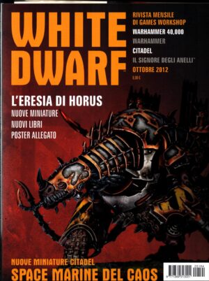 Rivista White Dwarf WD Ottobre 2012. Warhammer ed. Games Workshop
