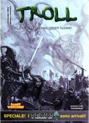 Rivista Troll n. 38 Settembre 2002  . Mensile del Mail Order Tileano. Warhammer ed. Games Workshop