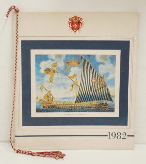 Calendario Sovrano Militare Ordine di Malta Anno 1982. Con Cordoncino Originale