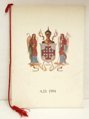 Calendario Ordine Equestre del Santo Sepolcro di Gerusalemme Anno 1994. Con Cordoncino Originale