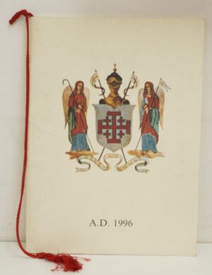 Calendario Ordine Equestre del Santo Sepolcro di Gerusalemme Anno 1996. Con Cordoncino Originale