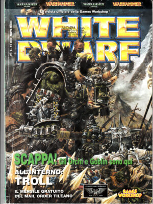 Rivista White Dwarf WD n. 26 Novembre 2000. Warhammer ed. Games Workshop