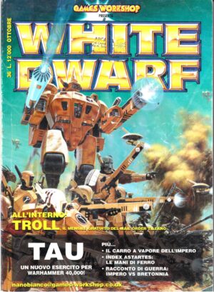 Rivista White Dwarf WD n. 36 Ottobre 2001. Warhammer ed. Games Workshop