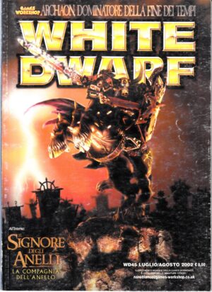 Rivista White Dwarf WD n. 45 Luglio-Agosto 2002. Warhammer ed. Games Workshop