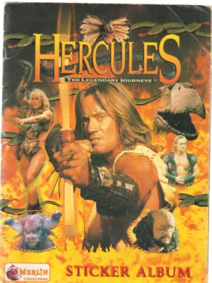 Album  figurine Hercules. The Legendary Journeys. Merlin Collections. Album Vuoto + 6 figurine da attaccare