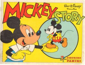Album figurine Mickey Story, Panini. Album Non completo con 66 figurine attaccate su 360+ 2 figurine da attaccare