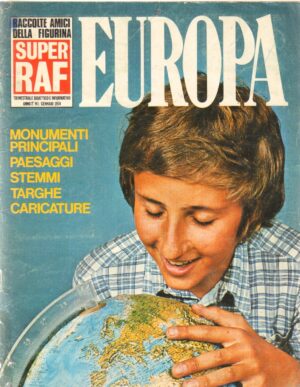 Album figurine Europa Monumenti, Paesaggi, Stemmi... Super Raf. Album Non completo con 268 figurine attaccate su 512