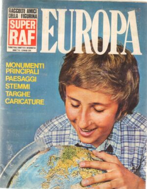 Album figurine Europa Monumenti, Paesaggi, Stemmi… Super Raf. Album Non completo con 38 figurine attaccate su 512