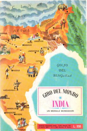 Album figurine. Giro del Mondo INDIA 1962, Mondadori. Album Completo