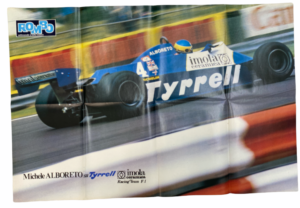 Poster Michele Alboreto Tyrell Rombo 1981 n.25 58x86 cm