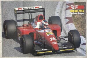 Poster Ferrari F93A Gerhard Berger Autosprint 53x80 cm