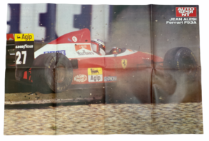 Poster Jean Alesi Ferrari F93A e Gerhard Berger Ferrari F93A Autosprint 54x 80cm