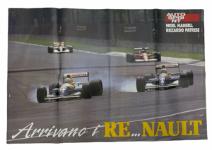 Poster Nigel Mansell e Riccardo Patrese Autosprint 53x80 cm