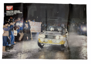 Poster Walter Rhorl- Christian Geistdorfer Rally Montecarlo 1984 Autosprint 54x82 cm