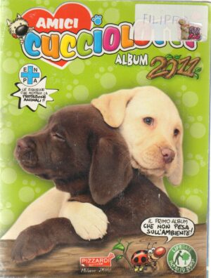 Album figurine Amici Cucciolotti 2011, Pizzardi. Album Non completo con 110 figurine mancanti su 348