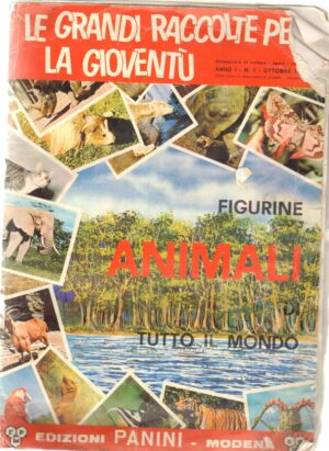 Album figurine Animali di Tutto il mondo, Panini. Da recupero, Quasi Completo con 50 figurine mancanti su 371