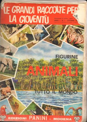 Album figurine Animali di tutto il mondoda RECUPERO con 291 attaccate su 371. Panini + 107 figurine da Recupero