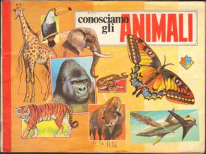 Album figurine Conosciamo gli ANIMALI. Edizioni FLASH. Incompleto con 240 figurine attaccate su 288