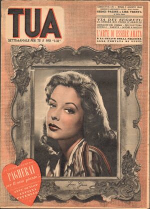 Rivista TUA Settimanale anno IV, 4 - n.151 - 5 AGOSTO 1948 Jane Greer