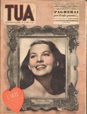 Rivista TUA Settimanale anno IV,4  - n.147 - 8 LUGLIO 1948 Barbara Bates