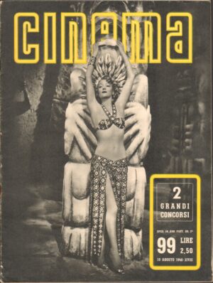 Rivista CINEMA  anno 1940 n.99 del 10 Agosto