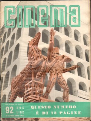Rivista CINEMA anno 1941 n.92 del 25 Aprile