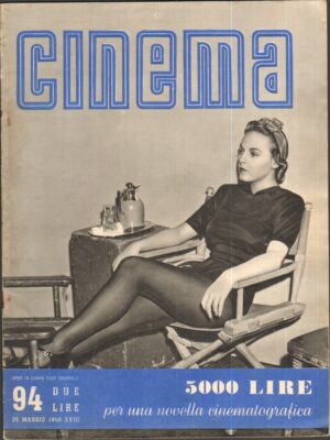 Rivista CINEMA anno 1941 n.94 del 25 Maggio
