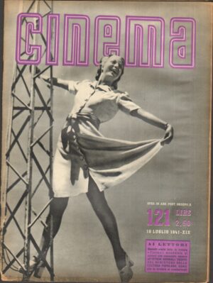 Rivista CINEMA anno 1941 n. 121 del 10 Luglio