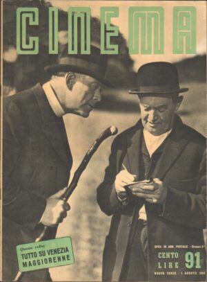 Rivista CINEMA anno 1952 n.91 del 1 Agosto