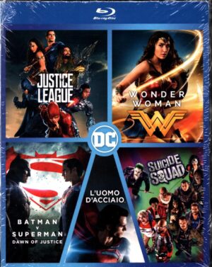 Boxset 5 Film  (Justice League,Wonder Woman,Suicide Squad,L'Uomo D'Acciaio,Batman v Superman) BU-RAY in Italiano