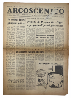 Rivista ARCOSCENICO n.10 ottobre 1969 Giornale degli Spettacoli