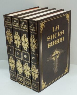 LA SACRA BIBBIA n. 4 volumi di grandi dimensioni ed. F.lli Spada