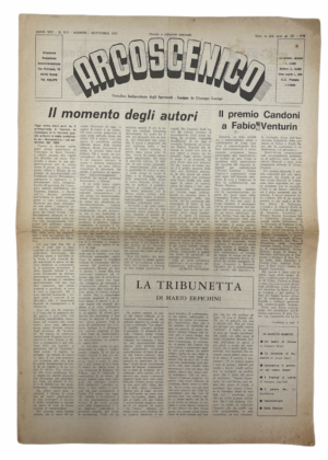 Rivista ARCOSCENICO n.8/9 Agosto- Settembre 1974 Giornale degli Spettacoli